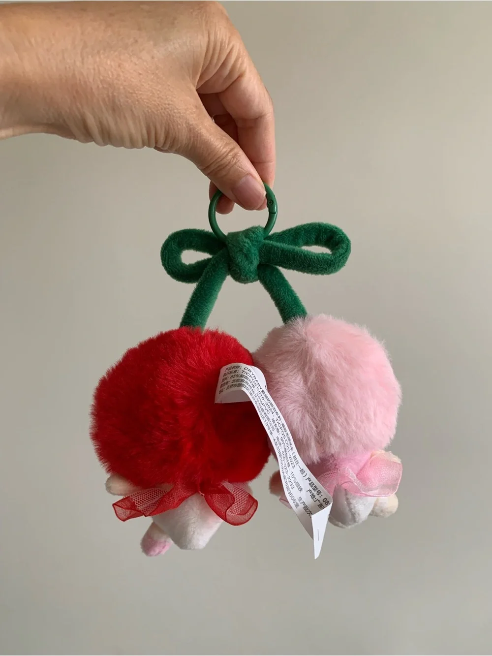 POP MART CRYBABY Crying For Love Love You Cherry Much Plush Bag Charm EUC